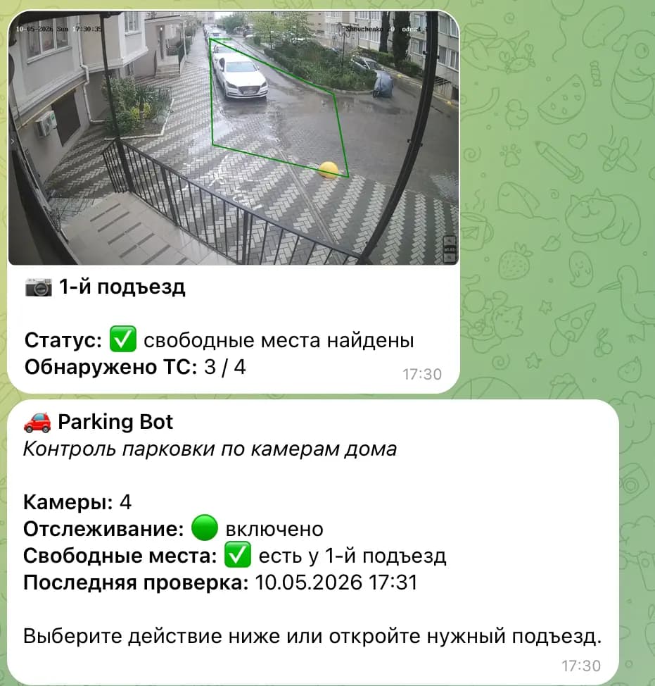 Free parking spot detection demo.